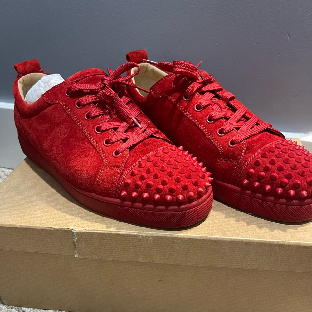 Men’s Red Louboutin Low Top Sneakers